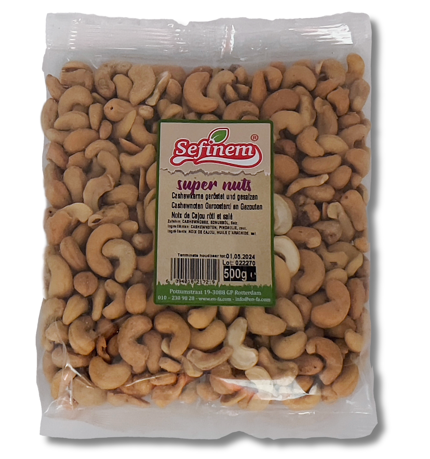 Cashewnoten Geroosterd en Gezout – Cashewkerne geröstet und gesalzen – Noix de Cajou rôti et salé (Kavrulmuş-Tuzlu Kaju)500g