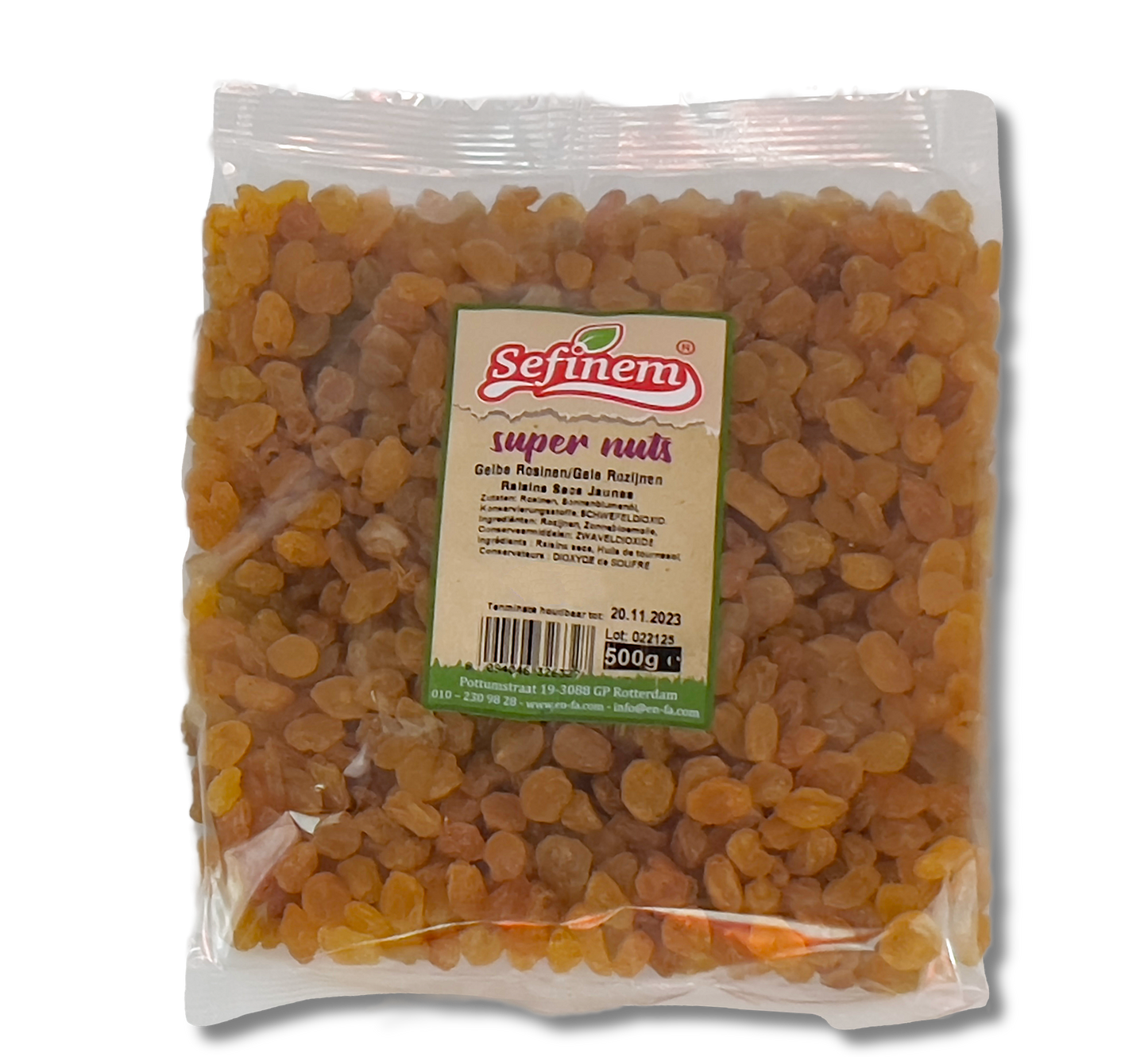Gele Jumbo Rosinen / Gelbe Jumbo Rosinen / Raisins Secs Jaunes Jumbo (Große gelbe Rosinen) 500g