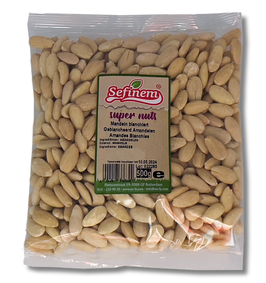 Mandeln Blanchiert – Geblancheerd Amandelen – Amandes Blanchies (Badem İçi) 500 g